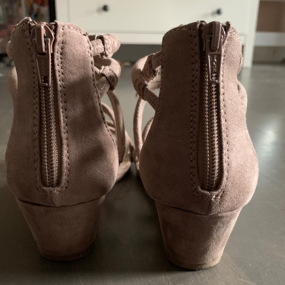 Lauren Conrad Strappy Velvet Wedges - Picture 2 of 4